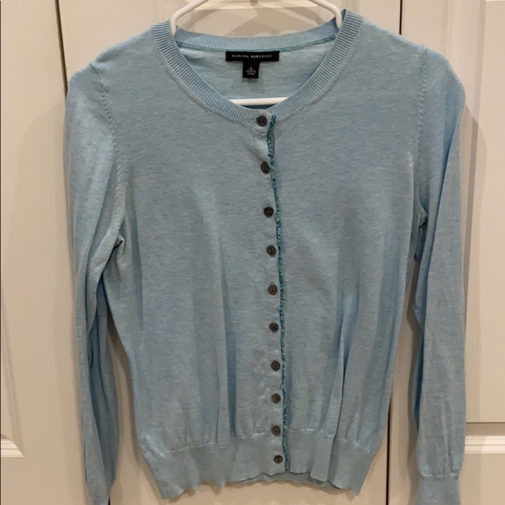 Banana Republic Ruffle Cardigan, Medium